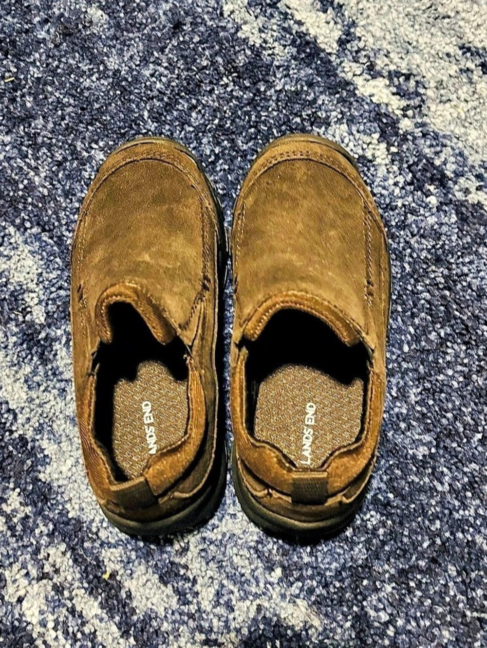 Lands' End Brown Slip-On Shoes